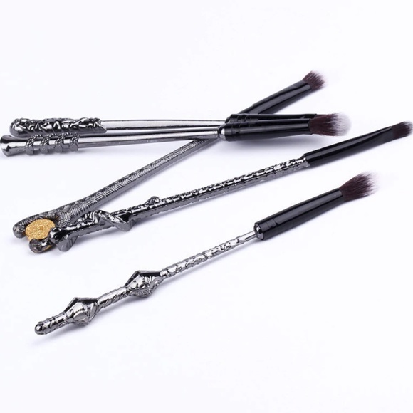 Makeup New 5pc Harry Potter Wand Makeup Brush Set Wpouch Poshmark